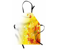 Pumpkin Fall Leaves Apron