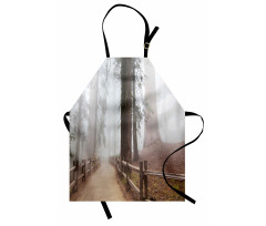 Forest in Foggy Morning Apron