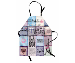 Bisikletli Mutfak Önlüğü Paris ve Aşk