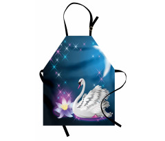 Magic Lily White Swan Apron