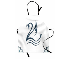 Swan with Curves Apron