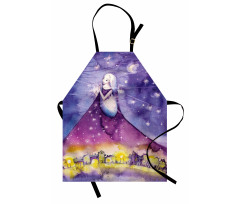 Night Stars Angel in Sky Apron