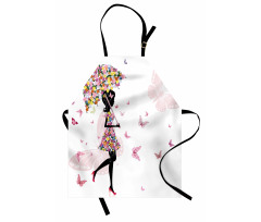 Floral Umbrella Dress Apron