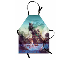 Crashed Spaceship Art Apron