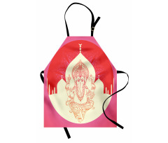 Elephant and Building Yoga Apron