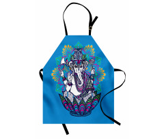 Elephant Mandala Pattern Apron