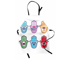 Colorful Hand Third Eye Apron