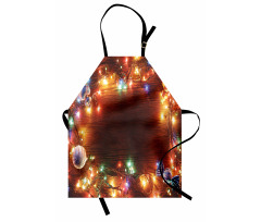 Xmas Colorful Rustic Wood Apron