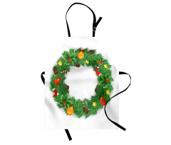 Evergreen Wreath Art Apron