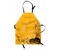 Pumpkins Bats Halloween Apron