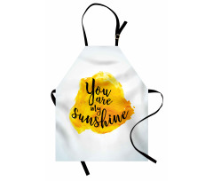 Yellow Grey Romantic Apron