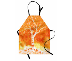 Leafless Tree Autumn Apron