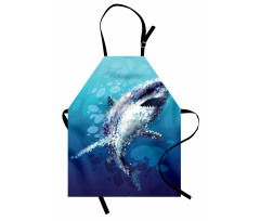 Hayvan Deseni Mutfak Önlüğü Pullu Köpek Balığı