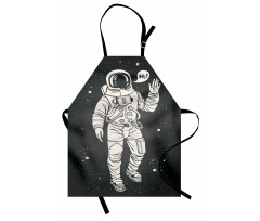 Cartoon Astronaut Space Apron