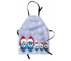 Fun Birds Santa Hats Apron