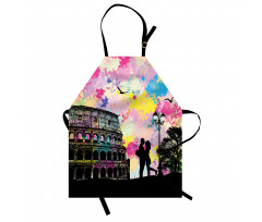 Couple  in Love at Colosseum Apron