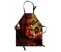 New Year Xmas Trees Apron