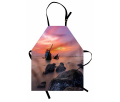 Foggy Water Sunset Apron