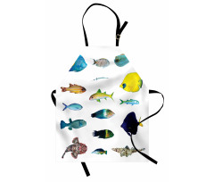 Marine Life Creatures Apron