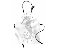 Seahorse Heraldic Art Apron