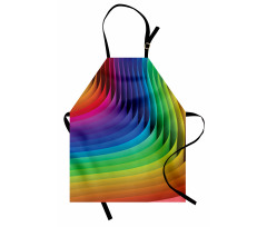 Color Wave Curls Art Apron