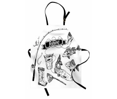 Hand Drawn Animals Apron