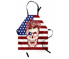 Skull Flowers Apron