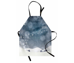 Snowy Landscape at Night Apron