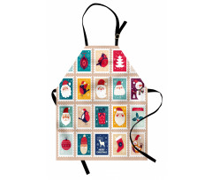 Santa Winter Stamp Apron