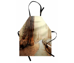 Foggy Forest Woods Apron