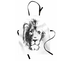 Sketchy Jungle Lion Apron