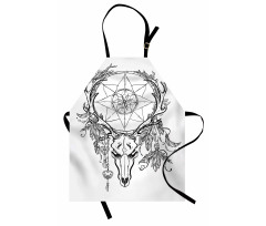 Skull with Feathers Apron