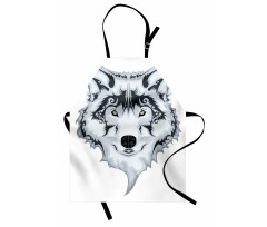 Tibal Wild Wolf Tattoo Apron