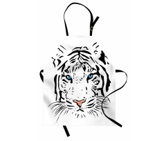 Tiger Ocean Blue Eyes Apron