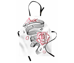 Language of Love Music Apron