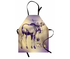 Hipster Deer with Camera Apron