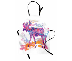 Trippy Vivid Deer Apron