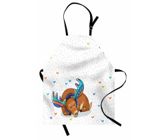 Retro Antlers Animal Art Apron