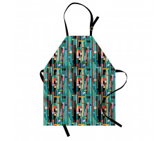 Quirky Modern Geometric Art Apron