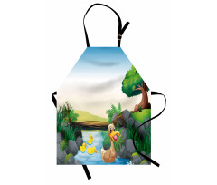 Cartoon Farm Animals Apron