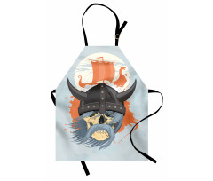 Ghost Warrior Cartoon Apron