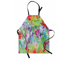 Abstract Lake Tree Apron