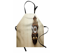 Wood Wall Carving Clock Apron