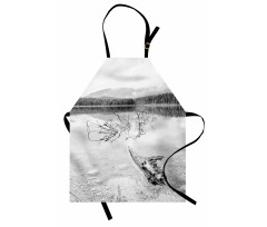 Mountain Foggy Forest Apron