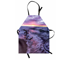 Wavy Sea Couldy Sunset Apron