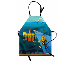 Diver Dolphins Apron