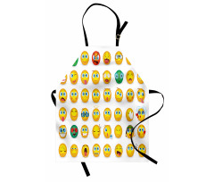 Couple Monster Face Moods Apron