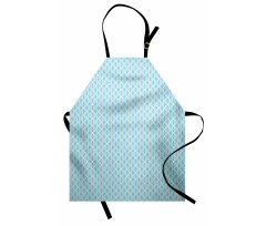 Wavy Water Lines Circled Apron