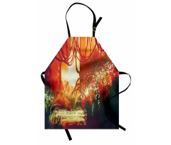 Modern Autumn Forest Apron