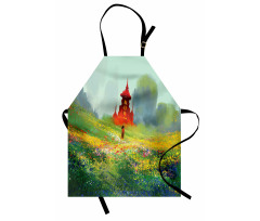 Flower Scary Castle Apron